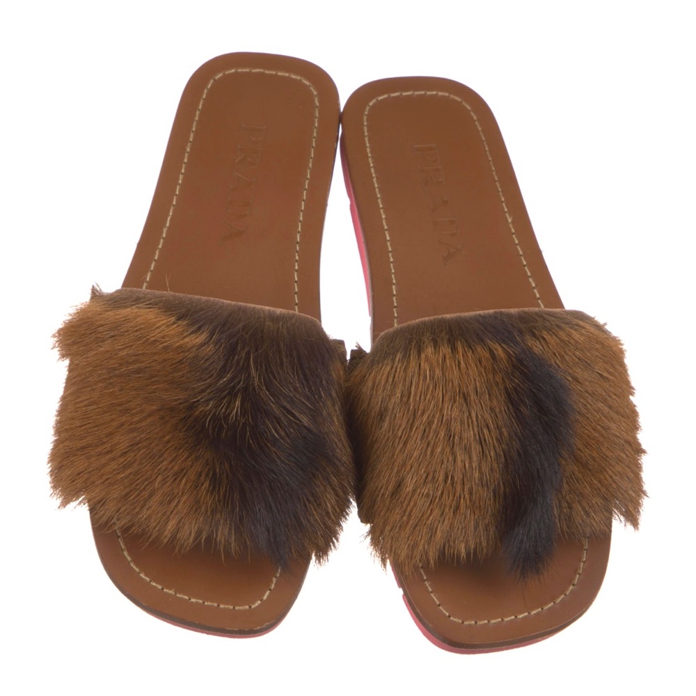Authentic Prada Leather Slides!